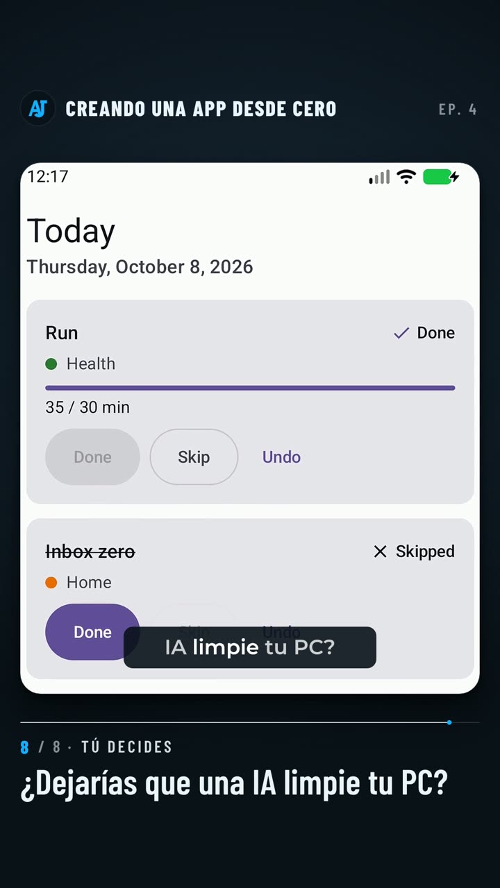 La app, al cierre del episodio