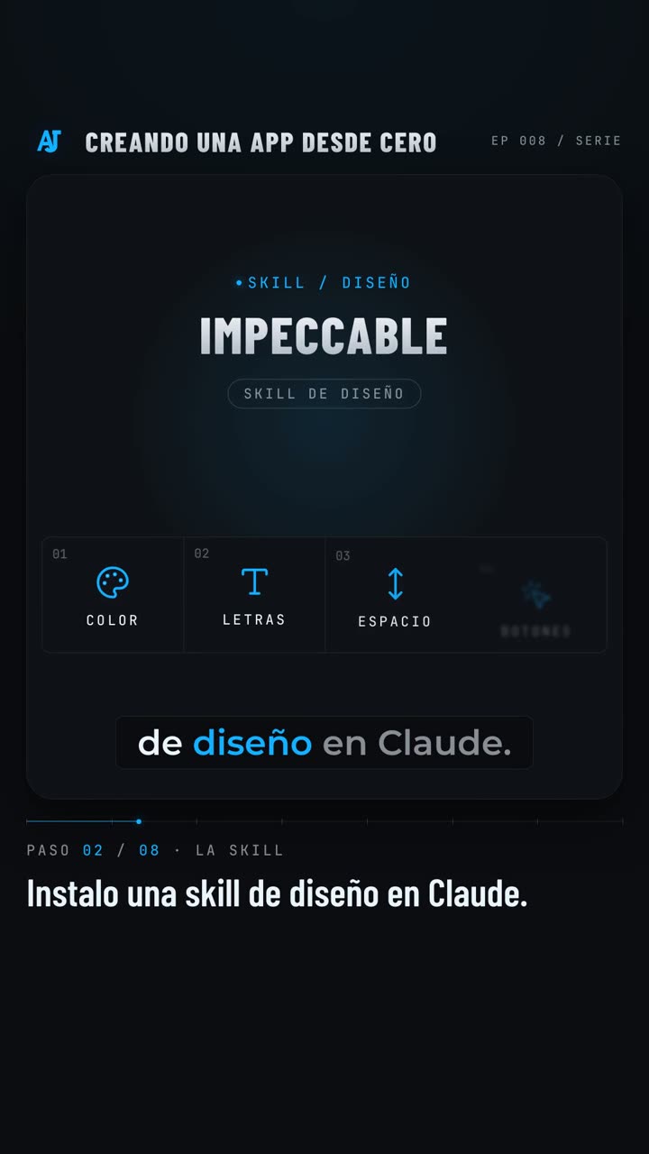 Impeccable: skill de diseño con color, letras y espacio