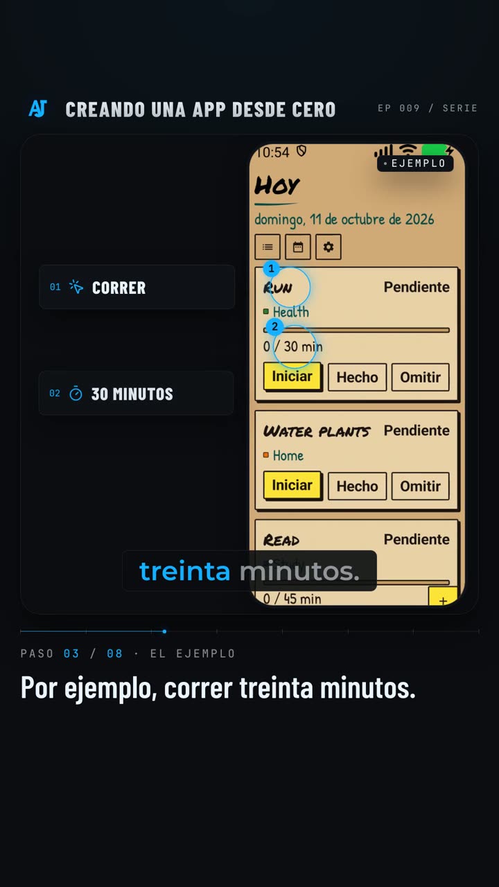 Una actividad con meta: correr 30 minutos